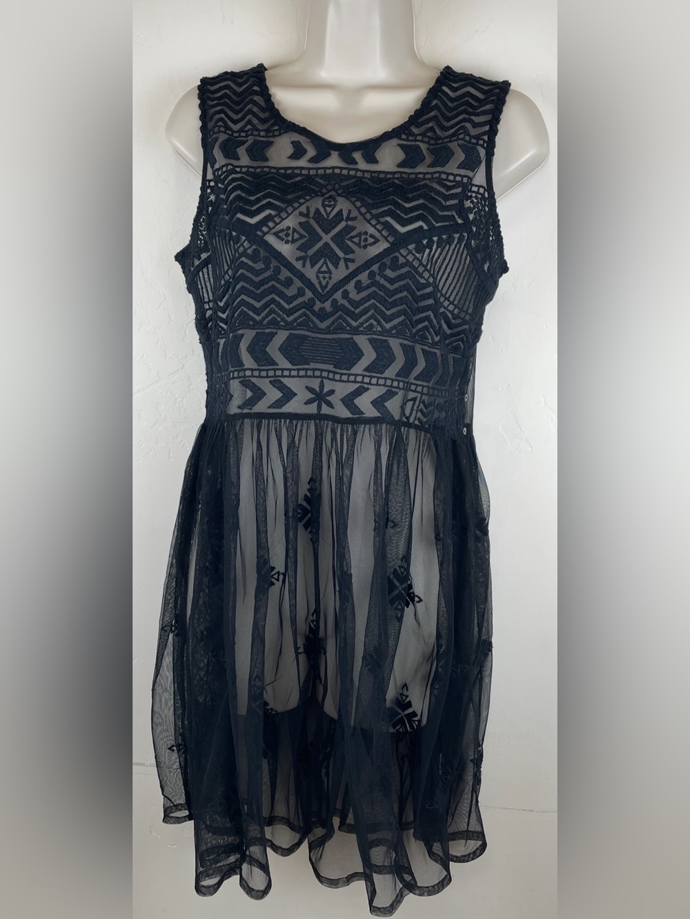 Free People Black Lace Dress, Top or Lingerie. Ggorgeous Details